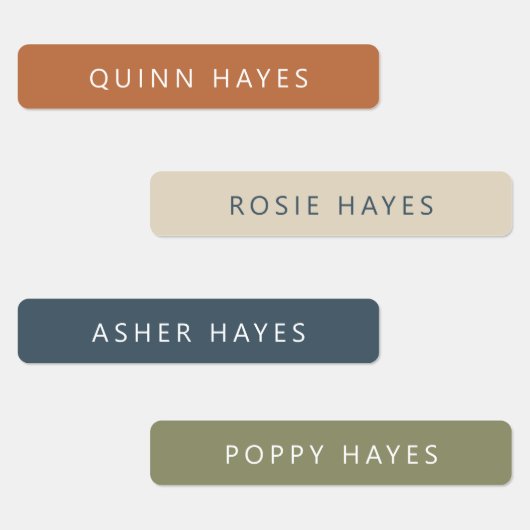 Earthy Autumn Colour Name Labels (Groep)