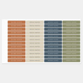Earthy Autumn Colour Name Labels (Vel)