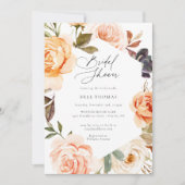 Earthy Autumn Floral Bridal Shower Kaart (Voorkant)