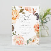 Earthy Autumn Floral Bridal Shower Kaart (Staand voorkant)