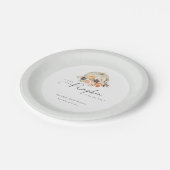 Earthy Autumn Floral Pumpkin Baby shower Papieren Bordje (Gekanteld)