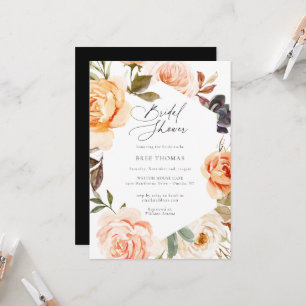 Earthy Autumn Floral Vrijgezellenfeest Kaart