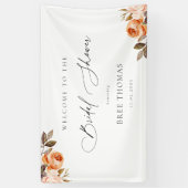 Earthy Autumn Floral Vrijgezellenfeest Welkom Spandoek (Verticaal)