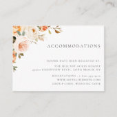 Earthy Autumn Floral Wedding Accommodations Informatiekaartje (Voorkant)
