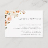 Earthy Autumn Floral Wedding Accommodations Informatiekaartje (Voorkant)