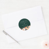 Earthy Autumn Floral Wedding Bedankt Ronde Sticker (Envelop)