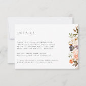 Earthy Autumn Floral Wedding Details Kaart (Voorkant)