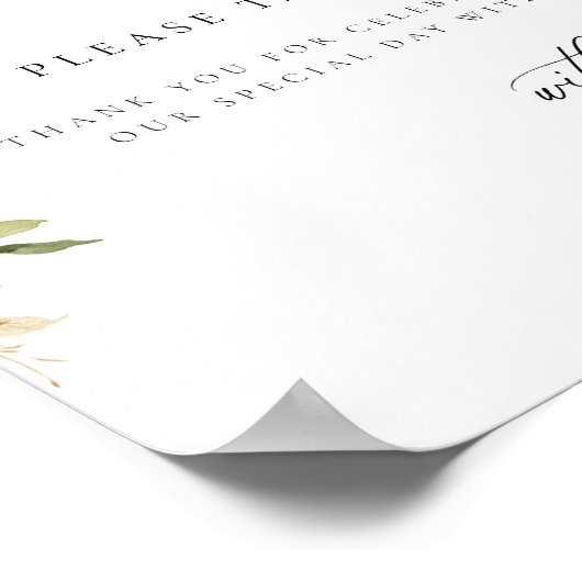 Earthy Autumn Floral Wedding Favor Poster (Hoek)