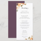 Earthy Autumn Floral Wedding Menu (Voorkant / Achterkant)
