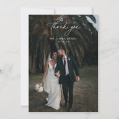 Earthy Autumn Floral Wedding Photo Bedankkaart (Voorkant)