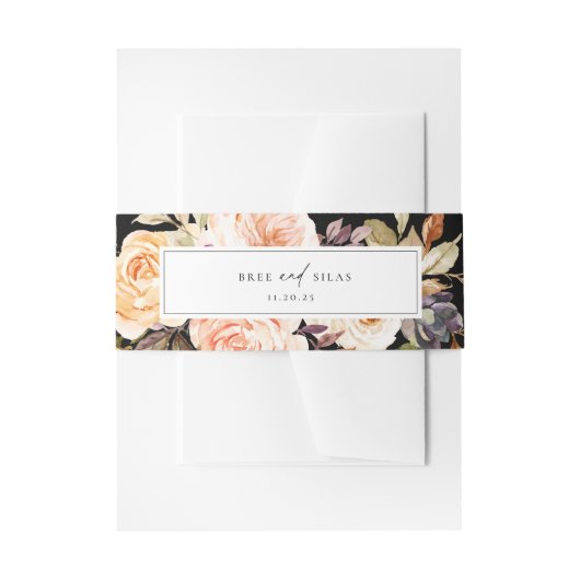 Earthy Autumn Floral Wedding Uitnodigingen Wikkel (Voorkant Voorbeeld)