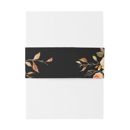 Earthy Autumn Floral Wedding Uitnodigingen Wikkel (Achterkant Voorbeeld)