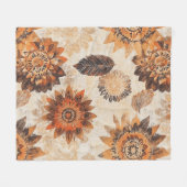 Earthy Autumn Mandala Fleece Deken (Voorkant (Horizontaal))