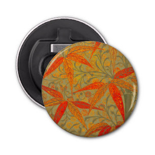 Earthy Bamboo Art print Oranje Button Flesopener