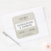 Earthy Beige Boho Pattern Candle Product Label (Envelop)