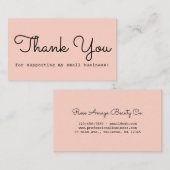 Earthy beige Tone Hartelijk dank voor uw steun Visitekaartje (Voorkant / Achterkant)