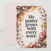 Earthy Birth Wave Strength Quote Feestdagenkaart (Voorkant / Achterkant)