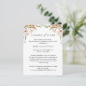Earthy Blooms Beige Change of Plans Wedding Aankondiging (Staand voorkant)