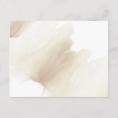 Earthy Blooms Wedding Details Beige Waterverf Informatiekaartje (Achterkant)