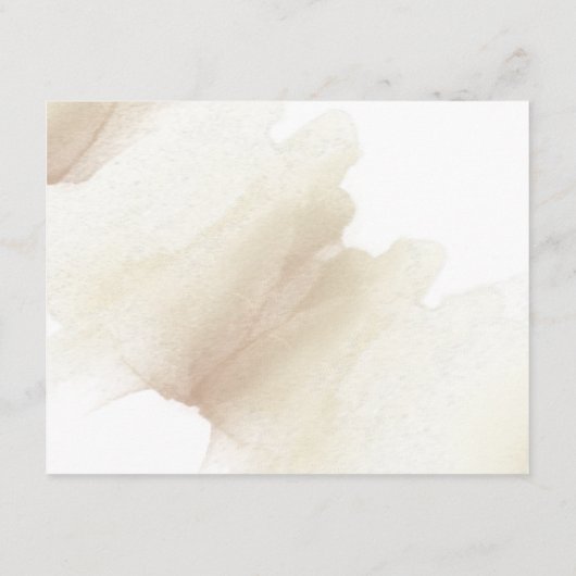 Earthy Blooms Wedding Details Beige Waterverf Informatiekaartje (Achterkant)