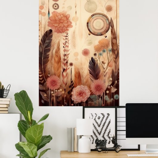 Earthy Blossom Symphony Poster (Thuiskantoor)