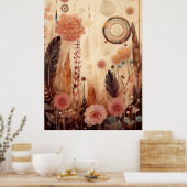 Earthy Blossom Symphony Poster (Keuken)