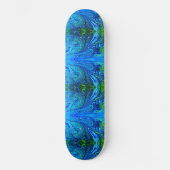 Earthy Blue Green Abstract skateboard (Voorkant)