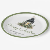 Earthy Bohemian Christmas Lantern in Rustic Plate Papieren Bordje (Gekanteld)
