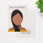 Earthy Bohemian Long Brown Girl Woordbeeldscherm Visitekaartje (Bureau)