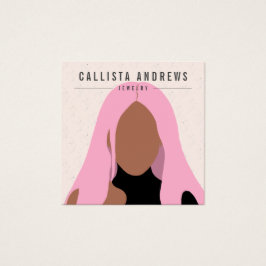 Earthy Bohemian Pink Girl die Kaart voor beeldsche