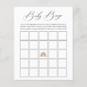 Earthy Bohemian Rainbow Baby Bingo Game (Voorkant)