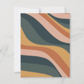 Earthy Boho Abstract Lines Terracotta Personalized Notitiekaartje (Achterkant)