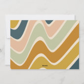 Earthy Boho Abstract Swirl Pastel Aangepaste foto Feestdagenkaart (Achterkant)