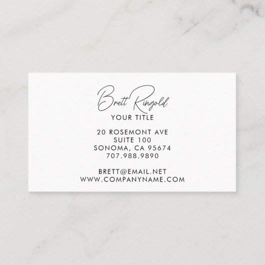 Earthy Boho Abstract Terracotta Cream Bisque Visitekaartje (Achterkant)