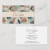 Earthy Boho Abstract Terracotta Cream Bisque Visitekaartje (Voorkant / Achterkant)