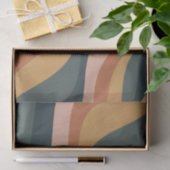 Earthy Boho Abstract Wavy Swirl Lines Terracotta Tissuepapier (Geschenk)