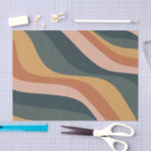 Earthy Boho Abstract Wavy Swirl Lines Terracotta Tissuepapier (Craft)