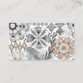 Earthy Boho Abstracte Kleding Visitekaartje (Achterkant)