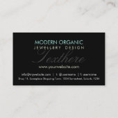 Earthy Boho Batik Jewelry: Zwarte Visitekaartjes (Achterkant)