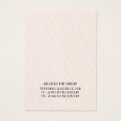 Earthy Boho Black Hair Girl-kaart Visitekaartje (Achterkant)