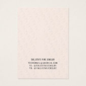 Earthy Boho Black Long Hair Girl Verzameling Visitekaartje (Achterkant)