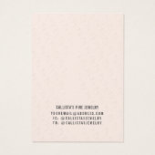 Earthy Boho Black Long Hair Girl Verzameling Visitekaartje (Achterkant)