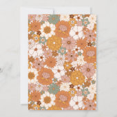 Earthy Boho Bloemen Terracotta Eenvoudig Vrijgezel Kaart (Achterkant)