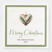 Earthy Boho Christmas Tree with Neutral Colors Servet (Voorkant)