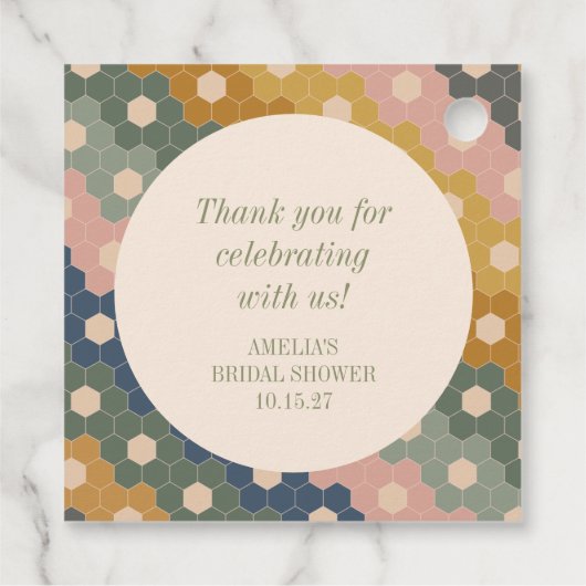 Earthy Boho  Custom Vrijgezellenfeest dank u Bedankjes Labels (Achterkant)