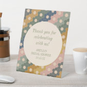 Earthy Boho Custom Vrijgezellenfeest dank u Reclamebord Met Voetstuk (Insitu)