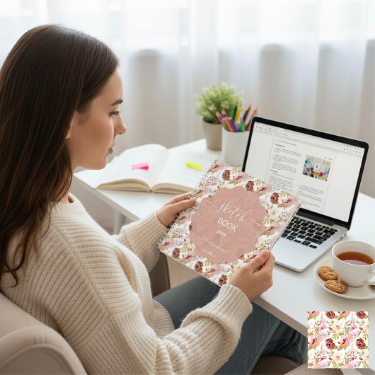 Earthy Boho Flowers Notitieboek