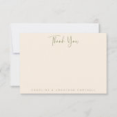 Earthy Boho Geometric Chic Modern Personalized Bedankkaart (Voorkant)