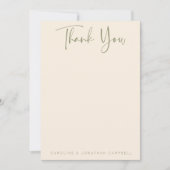 Earthy Boho Geometric Chic Modern Wedding Custom Bedankkaart (Voorkant)