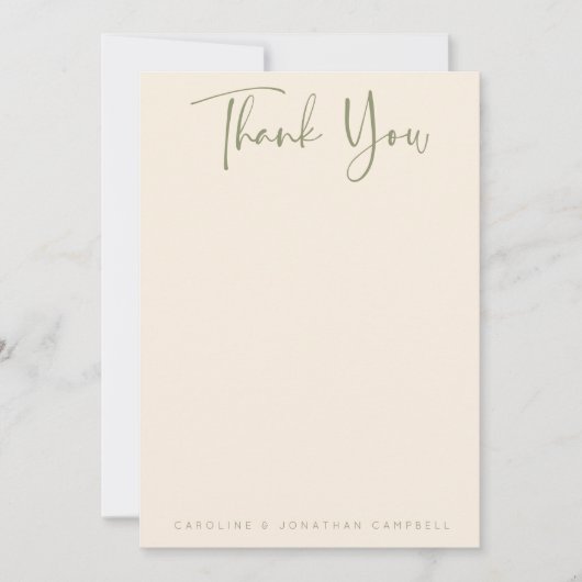 Earthy Boho Geometric Chic Modern Wedding Custom Bedankkaart (Voorkant)